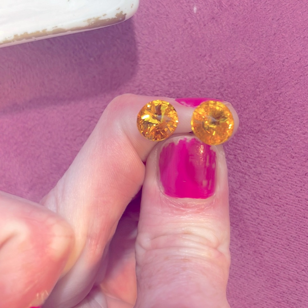 Kohls Yellow crystal earrings